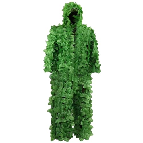 Gilly Hunting Suits - Leafy Hunting cammo Gear, tacticall Camouflage Outfit | Ghillie Wear cammo Hunting Suit with Adjustable Waist, Leafy Suit woodlandd Ghillie Suit for Wildlife woodlandd