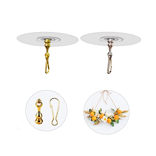 Crhexpva 10PC Adhesive Ceiling Hooks for Hanging Nail-Free Sticky Hooks Drop Small Ceiling Suspension Adhesive Wall Hook Sticky Hanger Utility Hooks Decoration Hook Hanging