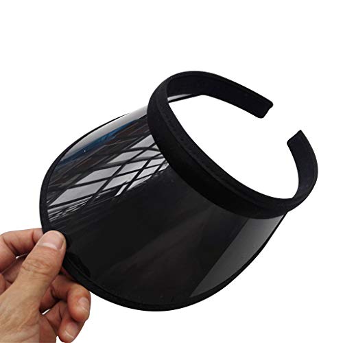 Hisyi Sun Hat Unisex Summer Candy Color Uv For Open Top For Sun Visor Hat Transparent Pvc Plastic Wide Brim Clip-On Sport B thumb #7