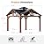 Modern Shade 12’ x 12’ Cedar Gazebo, Heavy Duty Hardtop Gazebo with Steel Roof, Water Resistant, Wind Resistant, Perfect for Your Permanent Outdoor Pavilion, Solid Wood Framed Gazebo