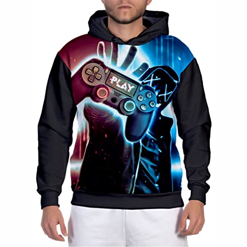 Blusa de Frio Masculina Moletom Estampado 3d Masculino Controle Gamer Agasalho Casaco de Inverno