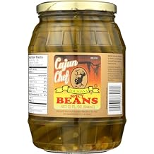 Cajun Chef Louisiana Spicy Green Beans - 32 oz Pack of 4 - Bold Cajun Flavor - Perfect for Hors dOuevres, Cocktail Parties, as a Salad Garnish, Bloody Marys and More - Versatile and Delicious