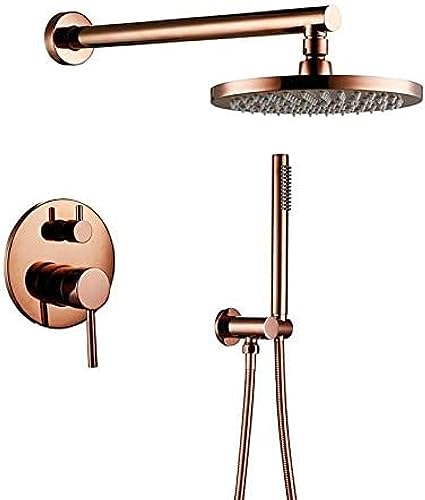 Douche en laiton massif avec inverseur or rose pour colonne de douche