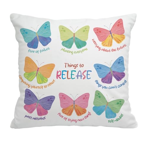 GAGEC Housses de coussin d'angle apaisantes de 45,7 x 45,7 cm, coussins de salle de classe, taies d'oreiller double face pour canapé, décoration de bureau, maison, salle de lecture, cadeaux scolaires