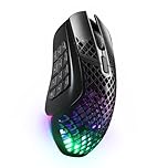 SteelSeries Aerox 9 Wireless - Holey RGB Gaming Mouse - Ultra-lightweight Water Resistant Design - 18 Programmable Buttons - Lag-free 2.4GHz / Bluetooth Wireless - 18K DPI TrueMove Air Optical Sensor