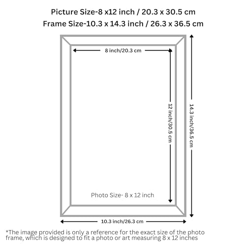 Image of Handmade Wooden Rectangular Photo Frame, 8 X 12 Inch Display For Artworks, Pictures And Photos Of Your Loved Ones, Best For Home, Office, Wall Decor, Living Room, Bedroom, Golden Oak