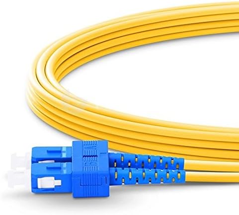 Fiber Optic Cable LC/APC to SC Singlemode Duplex OS2 9/125mm Fiber Optic Patch Cord, Length Options: 0.5M-200M (100m)