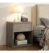 SICOTAS Night Stand Nightstand with Drawer Storage Bed Side Table