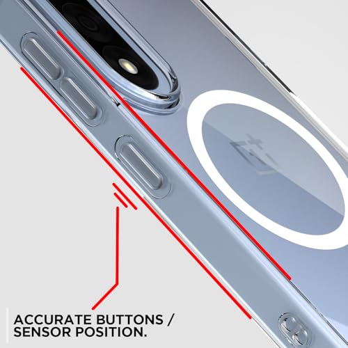 Image of Pikkme Back Cover for OnePlus Nord 5 5G Mag-Safe Shockproof PC + TPU Protective Case Magnetic Support Bumper Case (Transparent Mag-Safe)