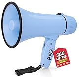 Pyle Mégaphone Mégaphone Porte Voix  Haut Parleur Portable avec Sirène et Volume Réglable, Compact et Puissant, pour Annonces, Événements, Sport, Sécurité et Adresse Publique