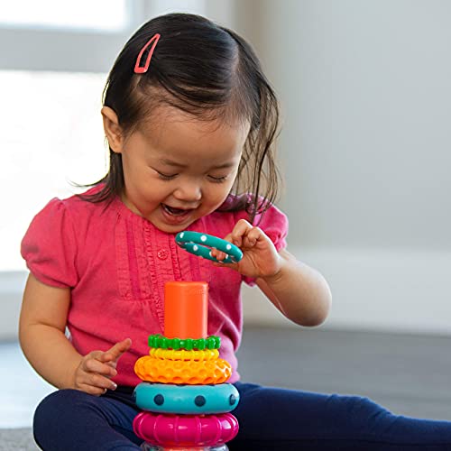 Sassy Stacks Of Circles Stacking Ring Stem Learning Toy, Age 6+ Months, Multi, 9 Piece Set #TOP5