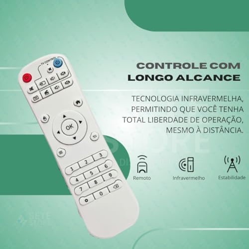 Controle Remoto Universal BTV, Compatível com Modelos B8, B9, B10, B11 e BTV13 Express, Branco