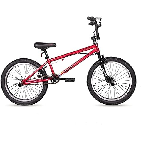 Hiland 20 inch BMX Freestyle Bike for Boys Girls with 360 Degree Gyro & 4 Pegs,Freestyler 20" Wheel,Red… Cover