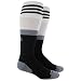 Adidas Elite Traxion Soccer Socks, Black/White/Aluminum 2, Large/Men's 9-13/Women's 10-12