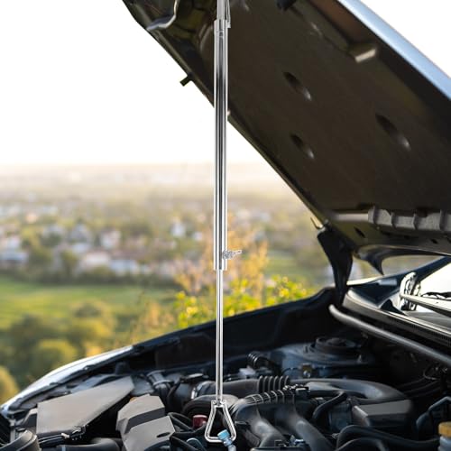 Tige de support de capot robuste en alliage argenté pour mécanique automobile - 5