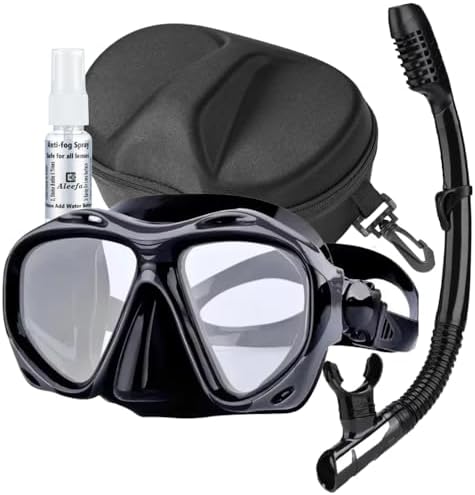 +2.0 to +5.0 Diving Mask with Snorkel Tempered Glass Lenses (+2.0 with Snorkel)