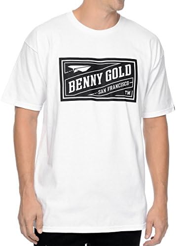 Benny Gold Mens Classics Stamp Short-Sleeve Shirt Medium White