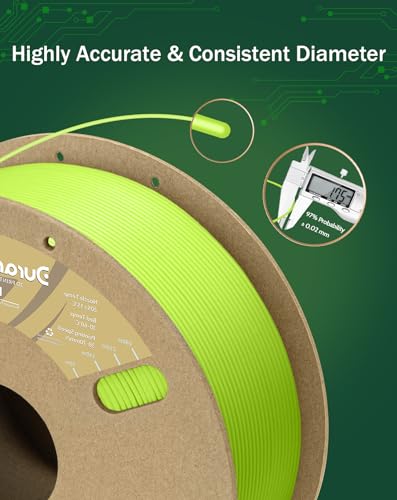Image of DURAMIC 3D PLA Filament Basic for 3D Printer Neatly Wound Easy Printing | 3D Printing Filament 1.75mm, Dimensional Accuracy + /- 0.02 mm, Fit Most FDM 3D Printers 1KG PLA Lime Green