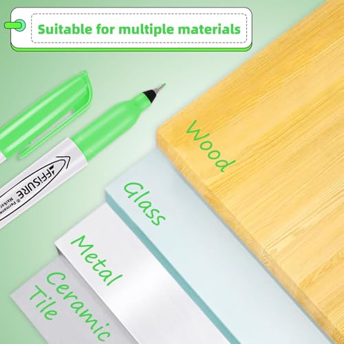 Image of Green Ultra Fine Point Permanent Markers, 20 Pack, 0.4 mm, Precision Extra Fine Tip for Detailed Writing, Art, Crafts & Labeling on Paper, Plastic, Glass, Metal, Waterproof, Fade-Resistant Ink