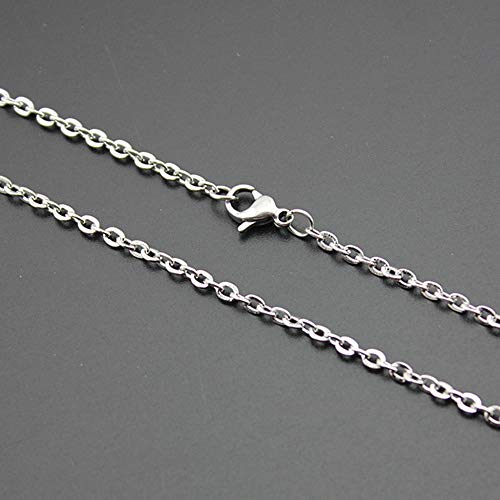 Minelife 30 Pcs Stainless Steel Necklace Chain Bulk, Jewelry Making Chains Necklace Silver Plated Chains Link Cable Chain Necklace For Jewelry Making (18Inch, 2Mm) #TOP4
