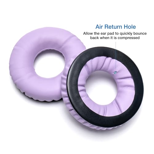 Image of Rainbow Color Ear Pads Headband Cushion Kits Compatible with Sennheiser HD25 HD250BT HD25-ll HD25S Il HMD25 Headphone Foam Covers (Purple LR Sets)