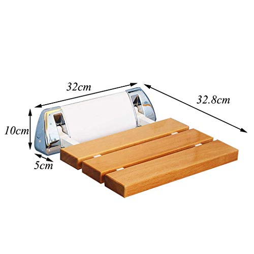 Banc de bain en bois massif mural pliable premium NMDCDH - 3