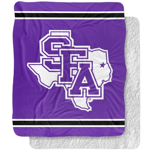 LOGOVISION Stephen F Austin State University Blanket, 50x60 Primary Logo SilkyTouchSherpaBlanket