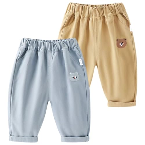 Pantalon jogging pour bébé garçon et fille avec poches cargo en coton