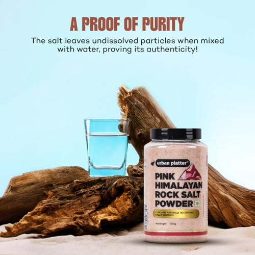 Urban Platter Pink Himalayan Rock Salt Powder, 1.5kg (Mineral-Rich Salt | Unrefined & Pure | Sendha Namak | Non-Iodised | Optically Sorted)