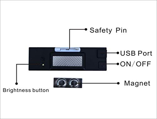 44X11 Pixels Mini Led Digital Programmable Rechargeable Scrolling Display Board，Led Name Message Tag Badge Sign With Magnet For Restaurant Shop Exhibition Nightclub Hotel (Green) #TOP7