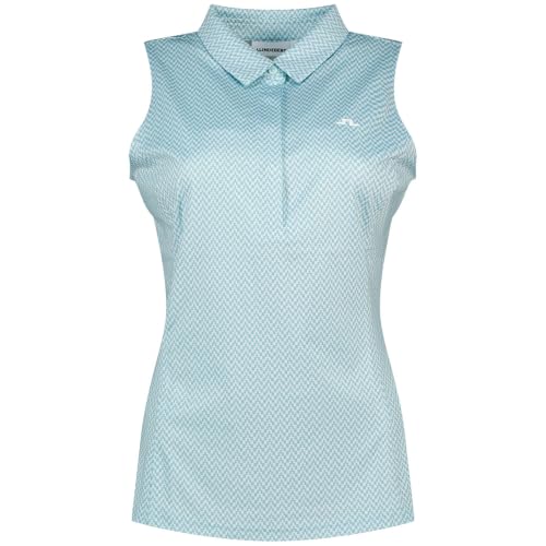 Image of J.Lindeberg Dena Print Woman Sleeveless Polo S Blue
