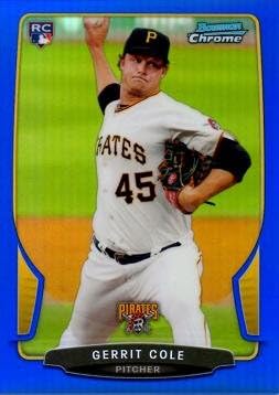 2013 Bowman Chrome Blue Refractor #30 Gerrit Cole Baseball Rookie Card - Only 250 made!