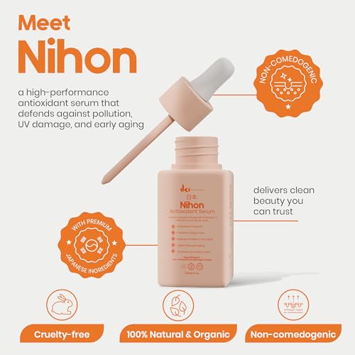 IKI Nihon Antioxidant Kojic Acid Serum - Kojic Acid + Ferulic Acid & Vitamin E and Vitamin C Serum for Face - Brightens, Evens Tone & Protects - Clean, Fragrance-Free, Cruelty-Free - 30ml - Image 3