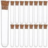 Gadpiparty 20 Stück Teiliges Einweg plastikröhrchen mit Dicht Schließendem Korkverschluss Transparente Laborprobenröhrchen für Sichere Einmalanwendung bei Wissenschaftlichen Experimenten und