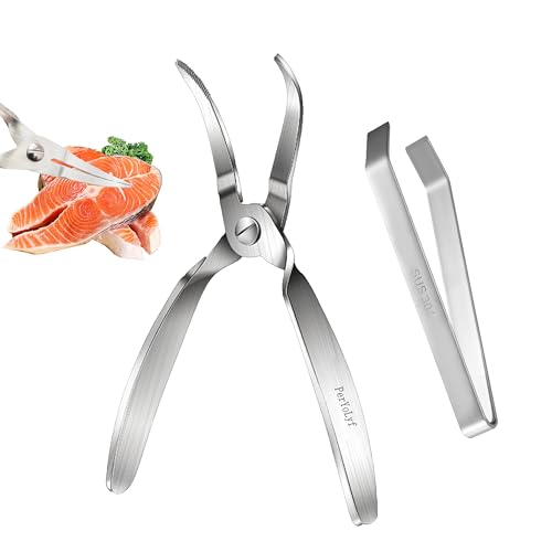 Fish Bone Pliers/Tweezers 304 Food Grade Stainless Steel Deboning Tool Kit for All Kinds of Fish