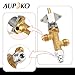 Aupoko Low Pressure LPG Propane Gas Flame Failure Safety Control Valve Kit Comes with M8*1 Thread Thermocouple and A Zinc Alloy Knob, Fits for Gas Grill, Heater, Fire Pit (50,000 BTU, 1/2 PSI)