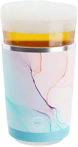 Miniatura 1 de Asobu Beer Pint - Funda de doble pared aislada al vacío y vidrio de pinta rosa aguamarina