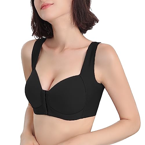Image of FallSweet Front Close Bra for Women Push Up Wirefree Bra Seamless No Dig Comfort Brassiere