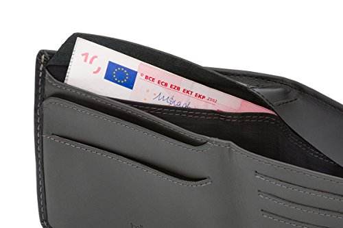 Bellroy Hide & Seek, slim leather wallet, RFID editions available (Max. 12 cards and cash) - Black3