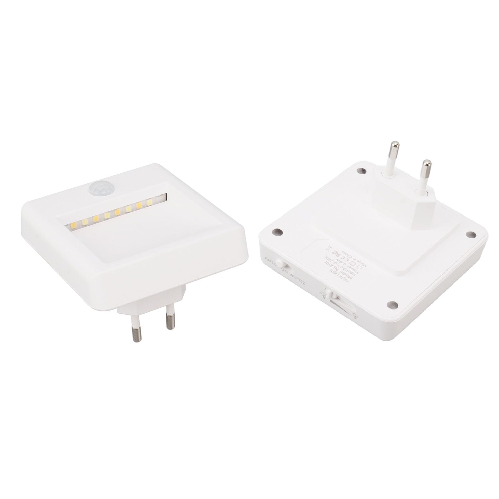 ViaGasaFamido 2pcs Plug-in Luce Notturna Mini Sensore di Movimento Luce Notturna a LED 2 Temperatura di Colore Dimmerabile luminosità Regolabile Luci Notturne da Parete per Bambini Camere da
