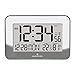 MARATHON Crystal Framed Atomic Wall Clock, Silver - Large, 7.5-Inch Display - AM/PM or 24-Hour Time Format, Eight Time Zones, Indoor Temperature & Humidity - Two AA Batteries Included