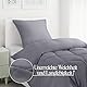 Utopia Bedding Bettwäsche 135x200 Set - Mikrofaser Bettbezug 135x200 cm + 1 Kissenbezug 80x80 cm - Grau