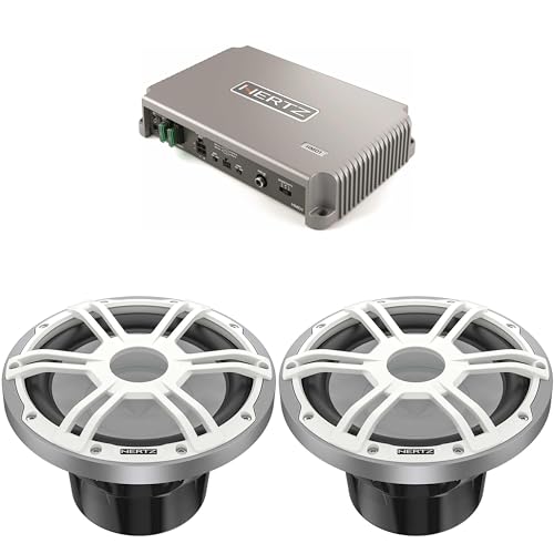 Hertz HMD1 High Power Marine Mono Amplifier with 2 HMS 10 S2-LD-SW 10