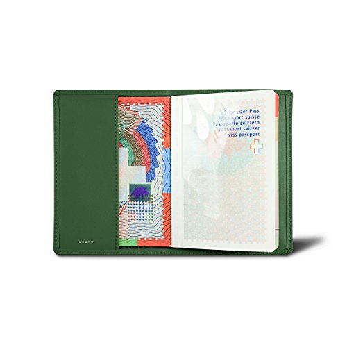 Preisvergleich Produktbild Lucrin - Passetui - Dunkelgrün - Glattleder