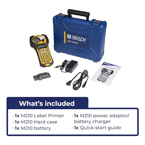 Image of Brady M210 Portable Label Printer Partner Kit With: M210-KIT, BMP21, BMP21-PLUS Magnet Accessory (21-Magnet)