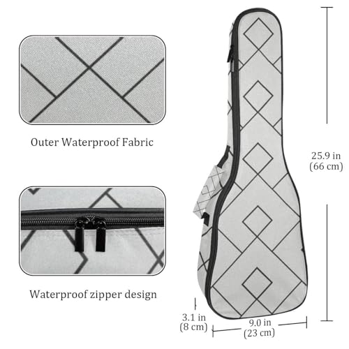 JRHEJTHH Housse imperméable durable pour ukulélé avec épaules réglables pour 53,3 cm, 58,4 cm, 61 cm, rembourrage épais, motifs géométriques abstraits, gris, Multicolore., 25.9x9x3.1in/66x23x8cm, - Les Beatles, Paul McCartney, John Lennon, RIngo Starr, George Harrison JRHEJTHH Housse imperméable durable pour ukulélé avec épaules réglables pour 53,3 cm, 58,4 cm, 61 cm, rembourrage épais, motifs géométriques abstraits, gris, Multicolore., 25.9x9x3.1in/66x23x8cm, – Image 5
