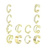 Pendientes tipo brazalete para mujer: Un pedido incluye 12 brazaletes tipo brazalete en varios estilos.