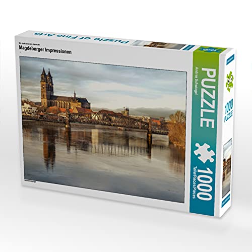 CALVENDO Puzzle „Magdeburger Dom Am Abend“ – 1000 Teile, 48x64 Cm, Premium-Qualität Aus Europa