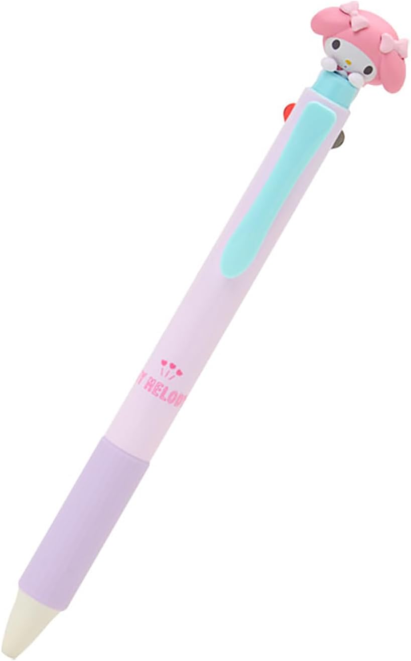 Sanrio 114324 My Melody ABS Resin EnerGel 2 Color Ballpoint Pen with Mascot, 0.5mm, Ink Color: Black, Red Writing Instrument