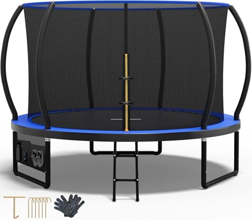 Devoko Trampolin Outdoor Ø 228/305/366/427 cm, GS-Zertifikat, Kindertrampolin Gartentrampolin mit Sicherheitsnetz, Rundes Riesentrampolin mit Leiter und Schuhbeutel Devoko Trampolin Outdoor Ø 228/305/366/427 cm, GS-Zertifikat, Kindertrampolin Gartentrampolin mit Sicherheitsnetz, Rundes Riesentrampolin mit Leiter und Schuhbeutel